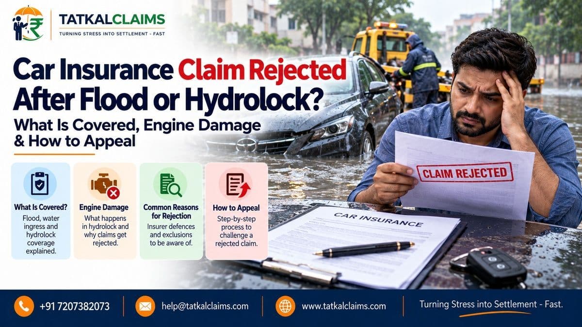 Flood-damaged car being reviewed for a hydrolock and engine-damage insurance claim