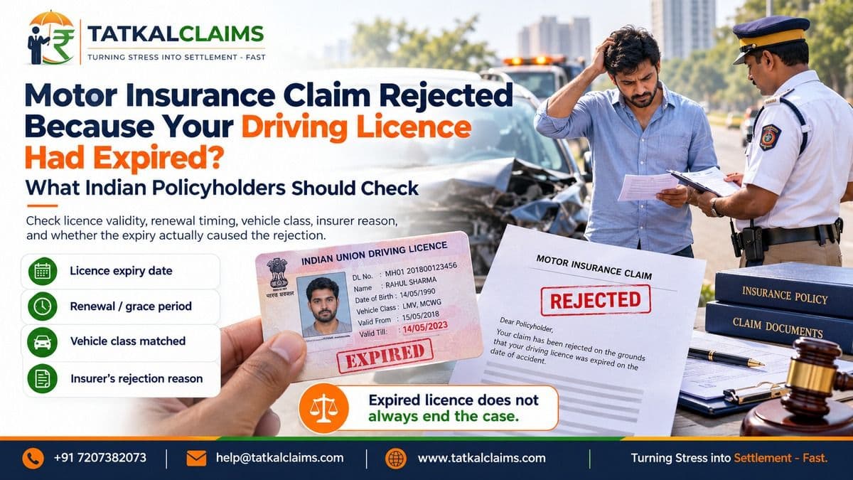Motor insurance claim rejected because the driver’s driving licence had expired before the accident