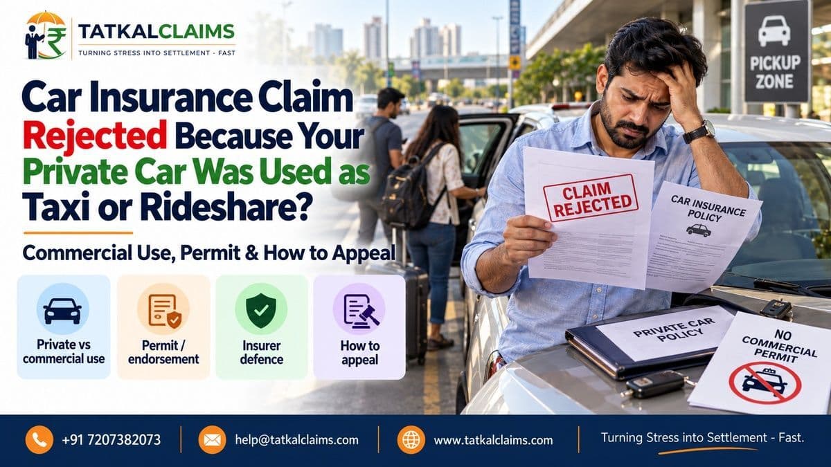 Private car used for paid rides being reviewed in an insurance claim dispute over taxi or rideshare use