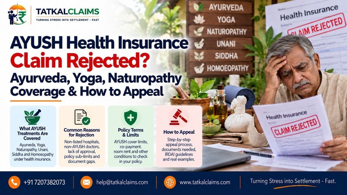 AYUSH health insurance claim dispute involving Ayurveda treatment, qualifying AYUSH facility and medical necessity review