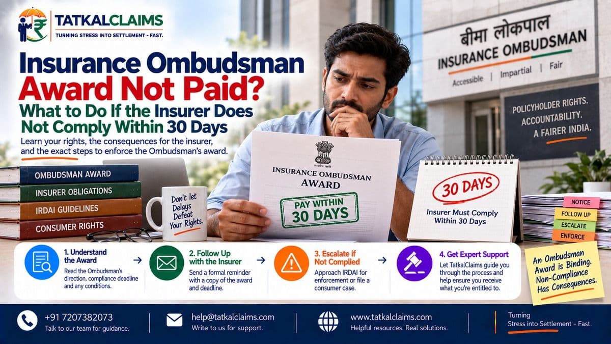 Insurance Ombudsman award not paid by insurer after the 30-day compliance period