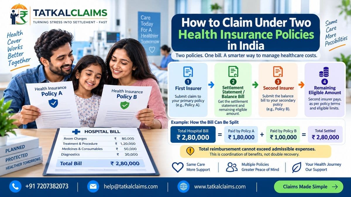 Using two health insurance policies for one hospital claim in India