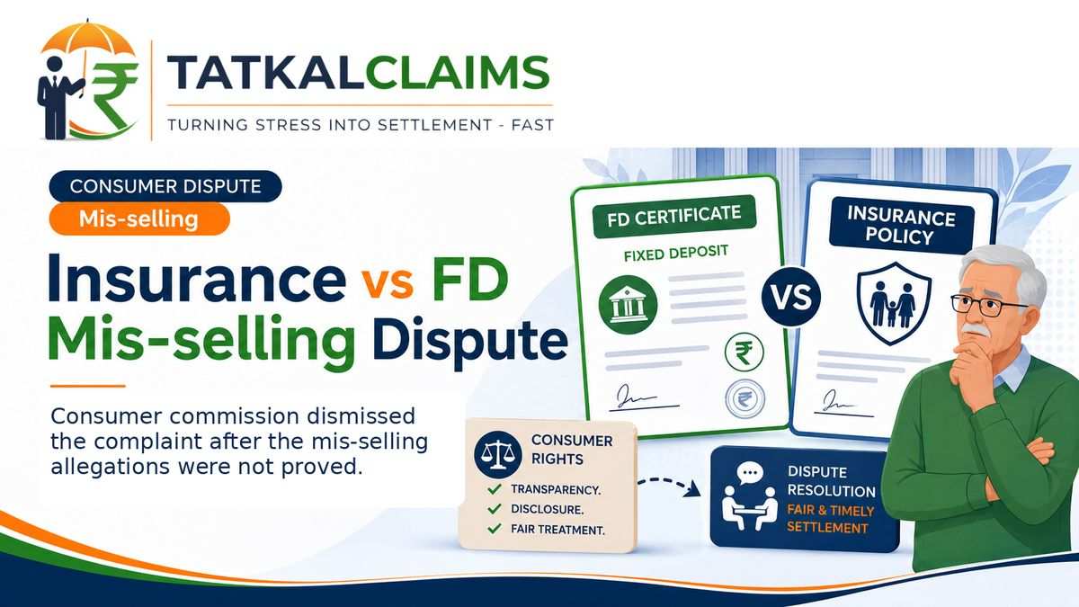 Insurance versus fixed deposit mis-selling complaint involving an elderly bank customer