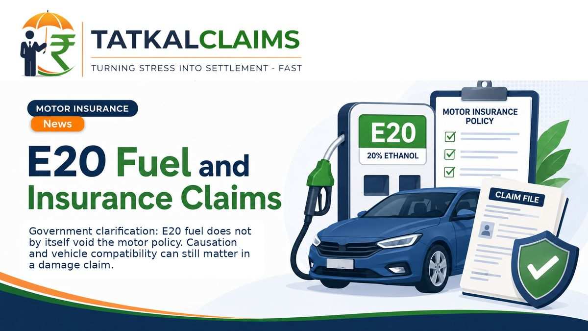 E20 ethanol-blended petrol and motor insurance claims illustration