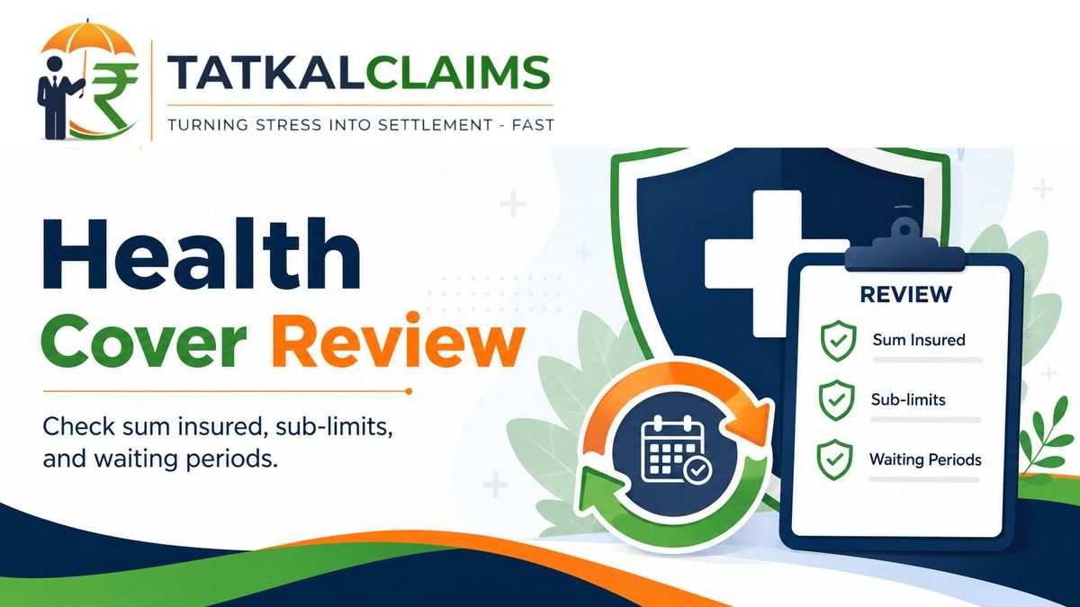 Health Insurance Needs Regular Review — policy cover and renewal review illustration
