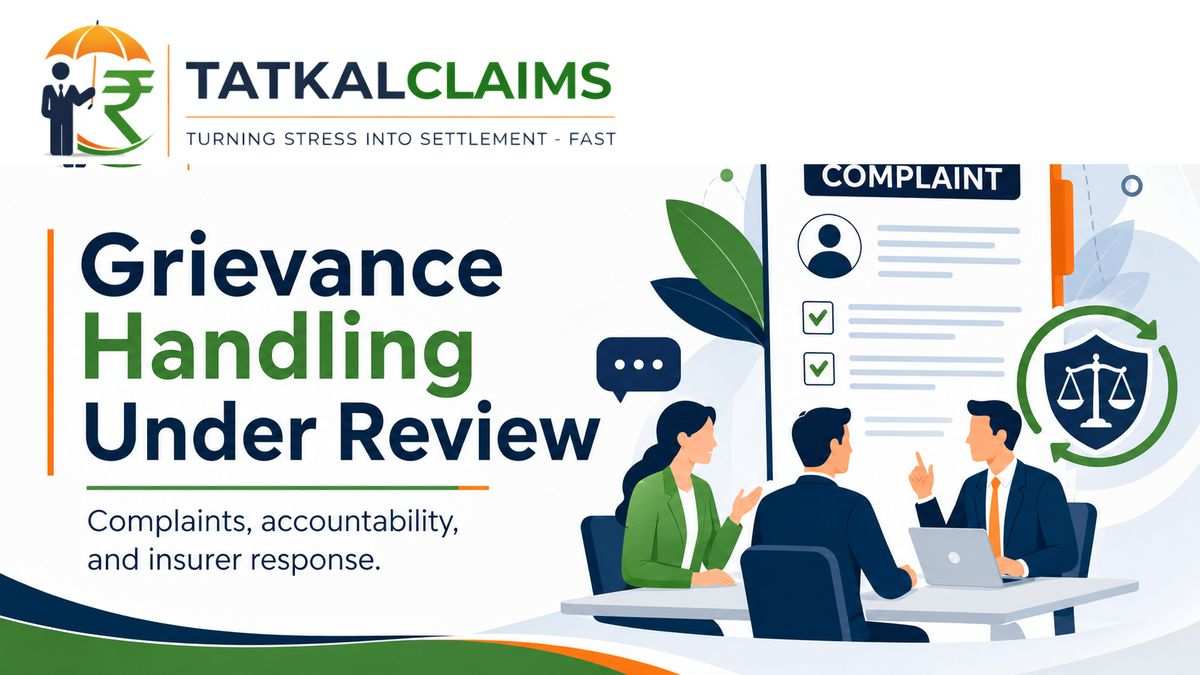 Finance Ministry complaint review with insurer CEOs and grievance handling illustration