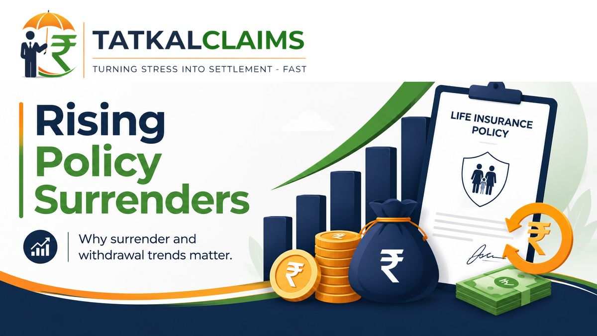 RBI life insurance surrender trend graphic comparing surrenders and withdrawals with maturity payouts